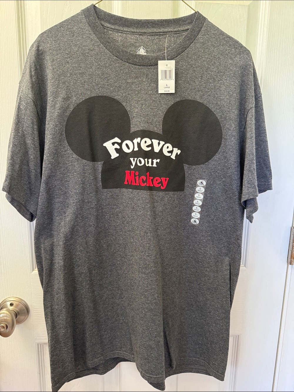 Disney Gray "Forever Your Mickey" Short Sleeve Tee